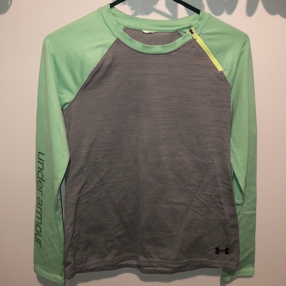 Under Armour Teal/Gray Long Sleeve Cool Gear